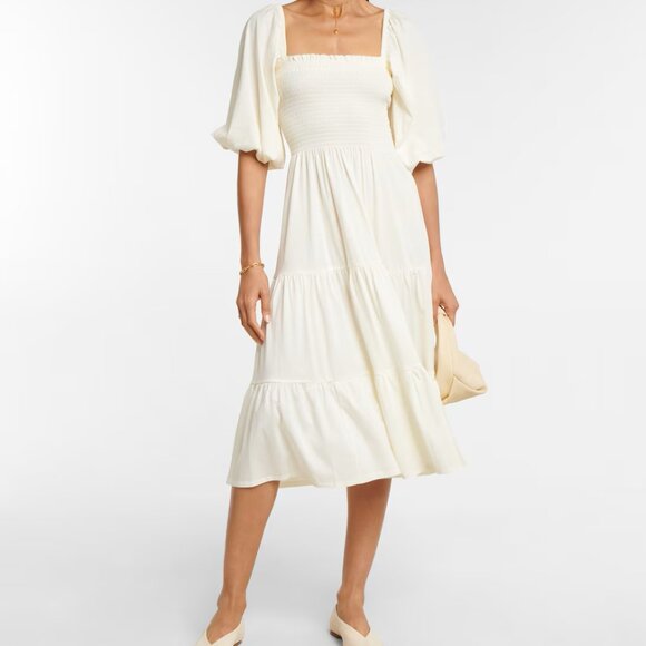 Polo Ralph Lauren Tiered Cotton-Blend Midi Dress P6030 - Picture 1 of 11